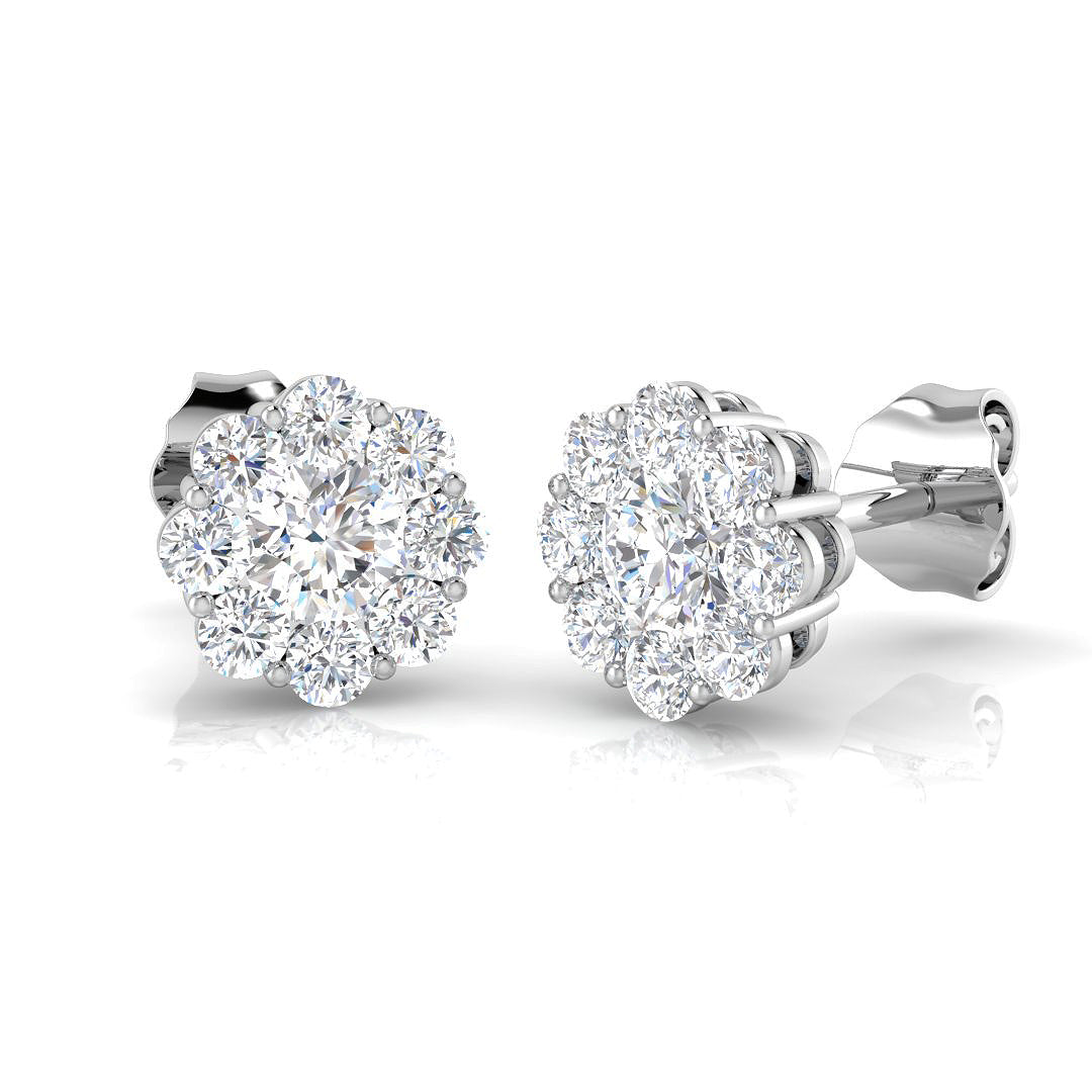 Round Diamond Earrings