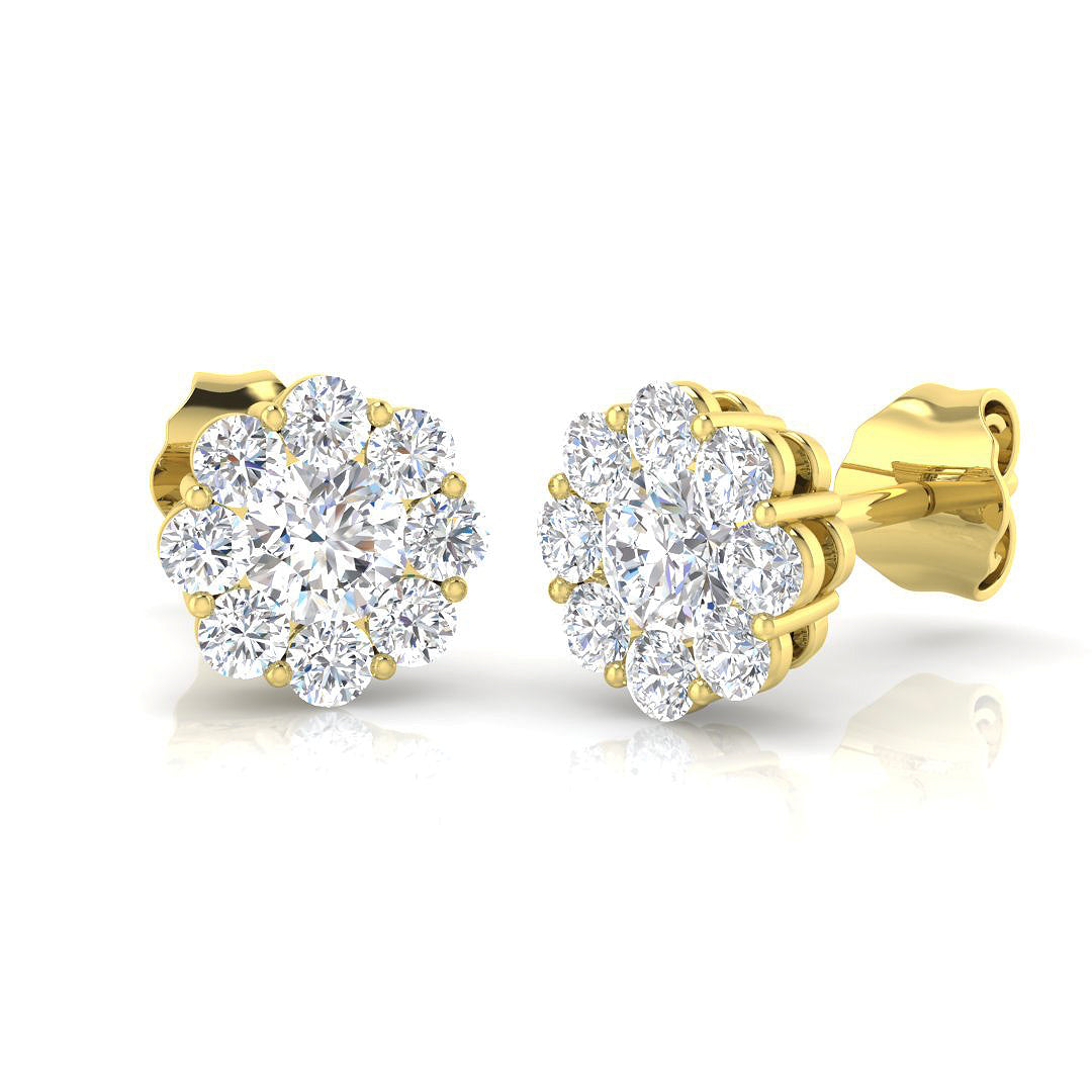 Round Diamond Earrings