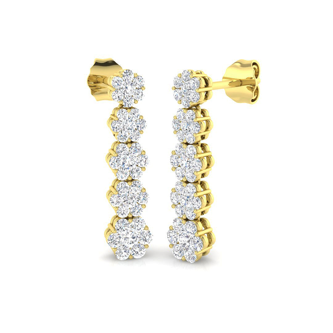 Round Diamond Earrings