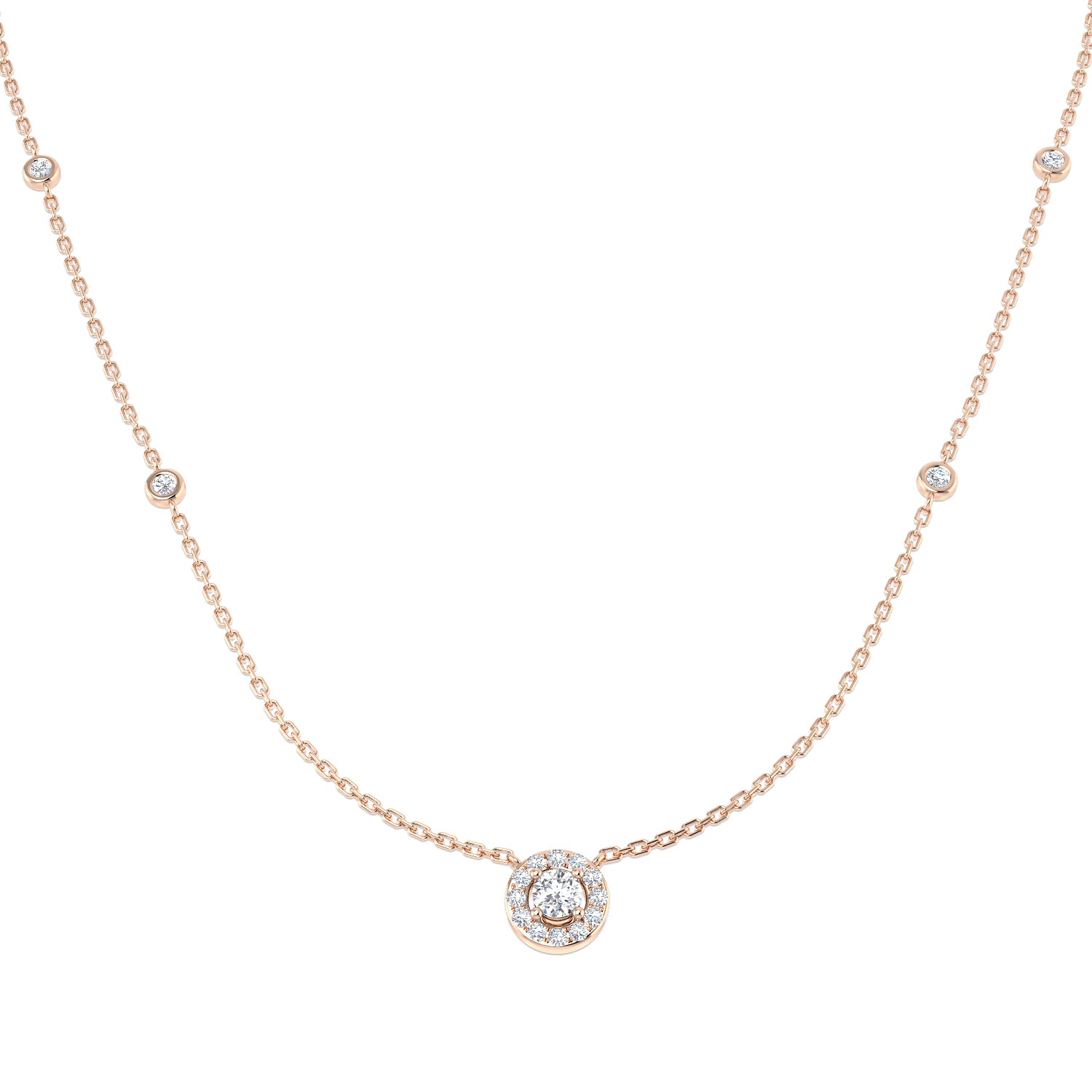 Round Diamond Necklace