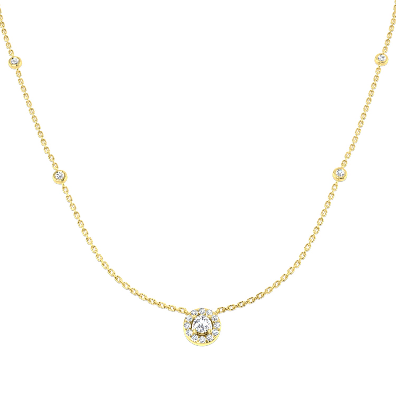 Round Diamond Necklace