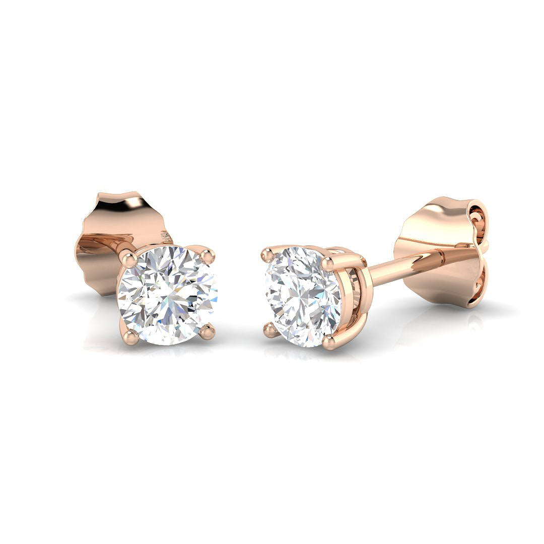 Round Diamond Earrings