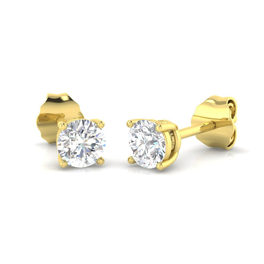 Round Diamond Earrings