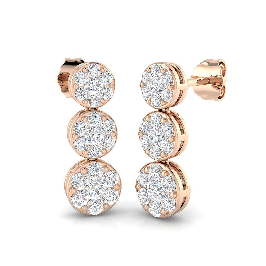 Round Diamond Earrings