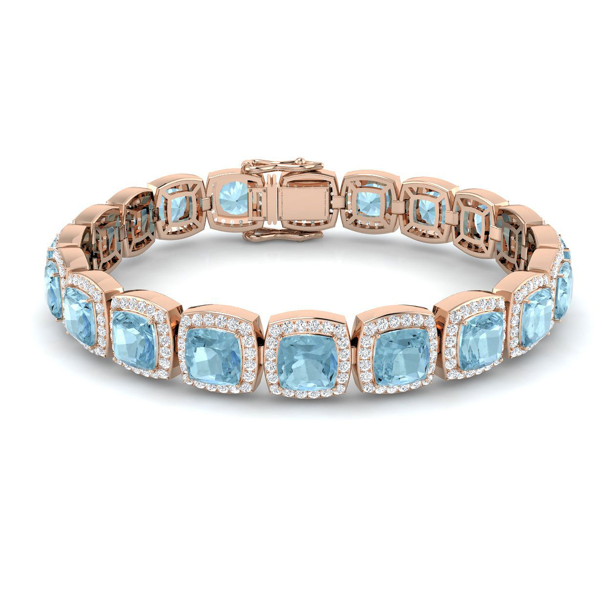 Cushion Aquamarine Bracelet