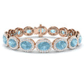 Oval Aquamarine Bracelet