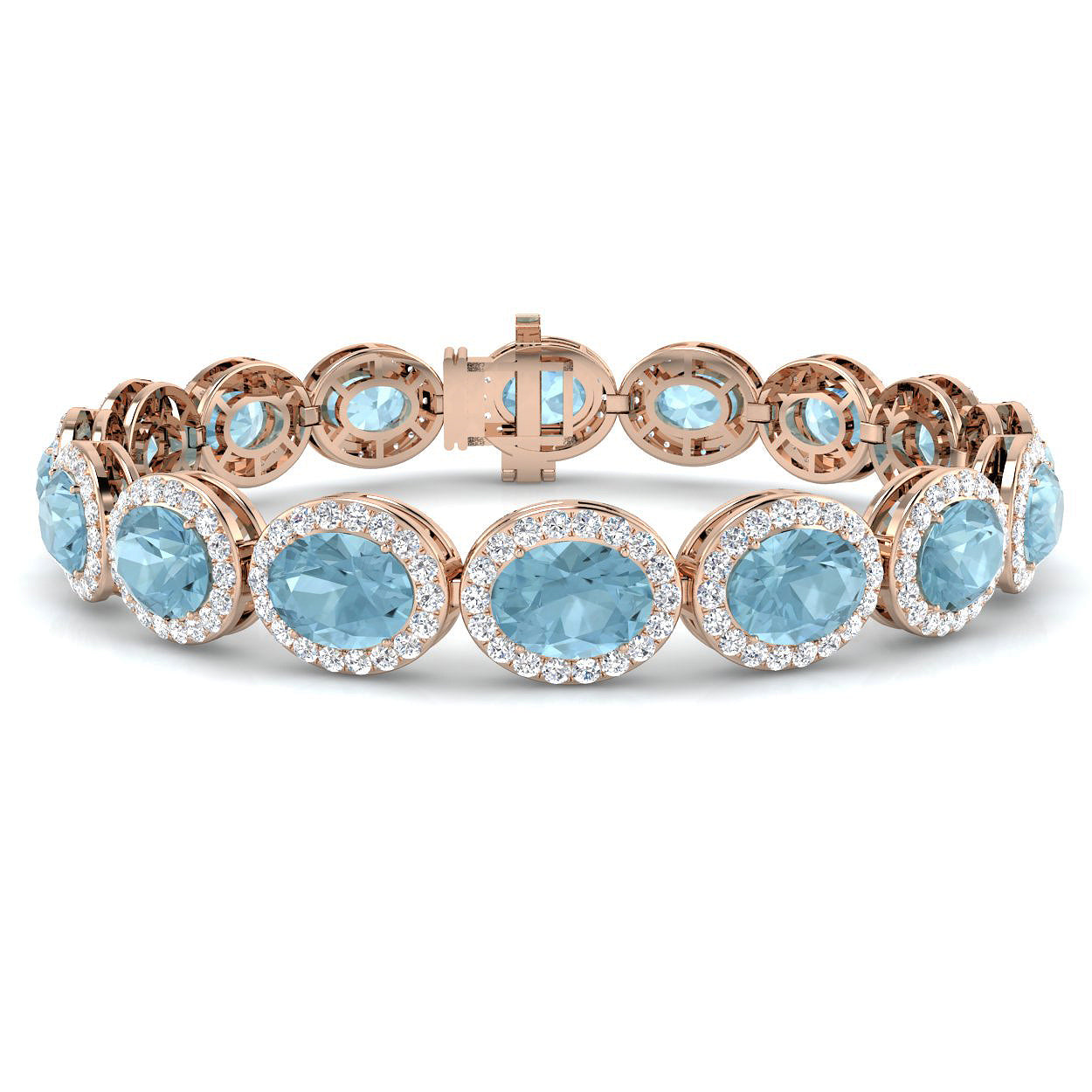 Oval Aquamarine Bracelet