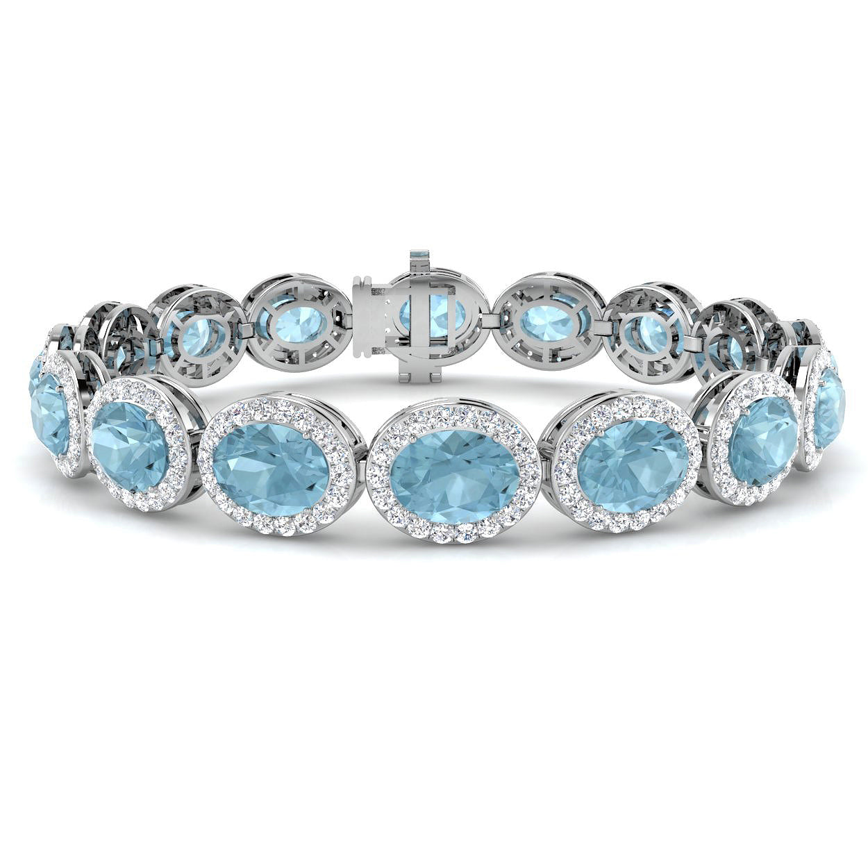 Oval Aquamarine Bracelet