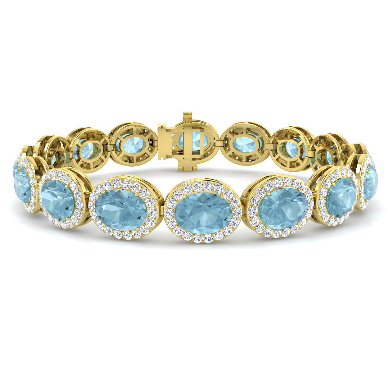 Oval Aquamarine Bracelet