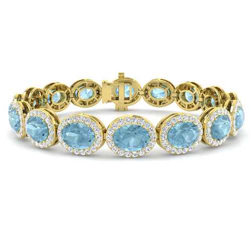 Oval Aquamarine Bracelet