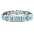 Emerald Cut Aquamarine Bracelet