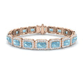 Emerald Cut Aquamarine Bracelet