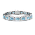 Emerald Cut Aquamarine Bracelet