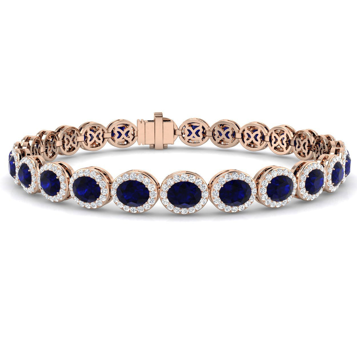 Oval Blue Sapphire Bracelet