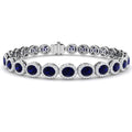 Oval Blue Sapphire Bracelet