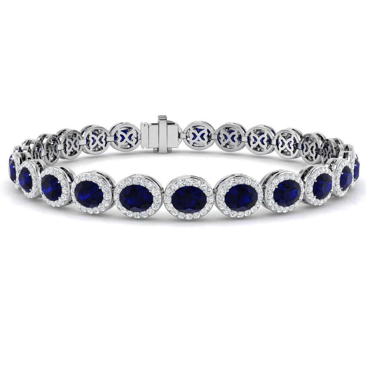 Oval Blue Sapphire Bracelet