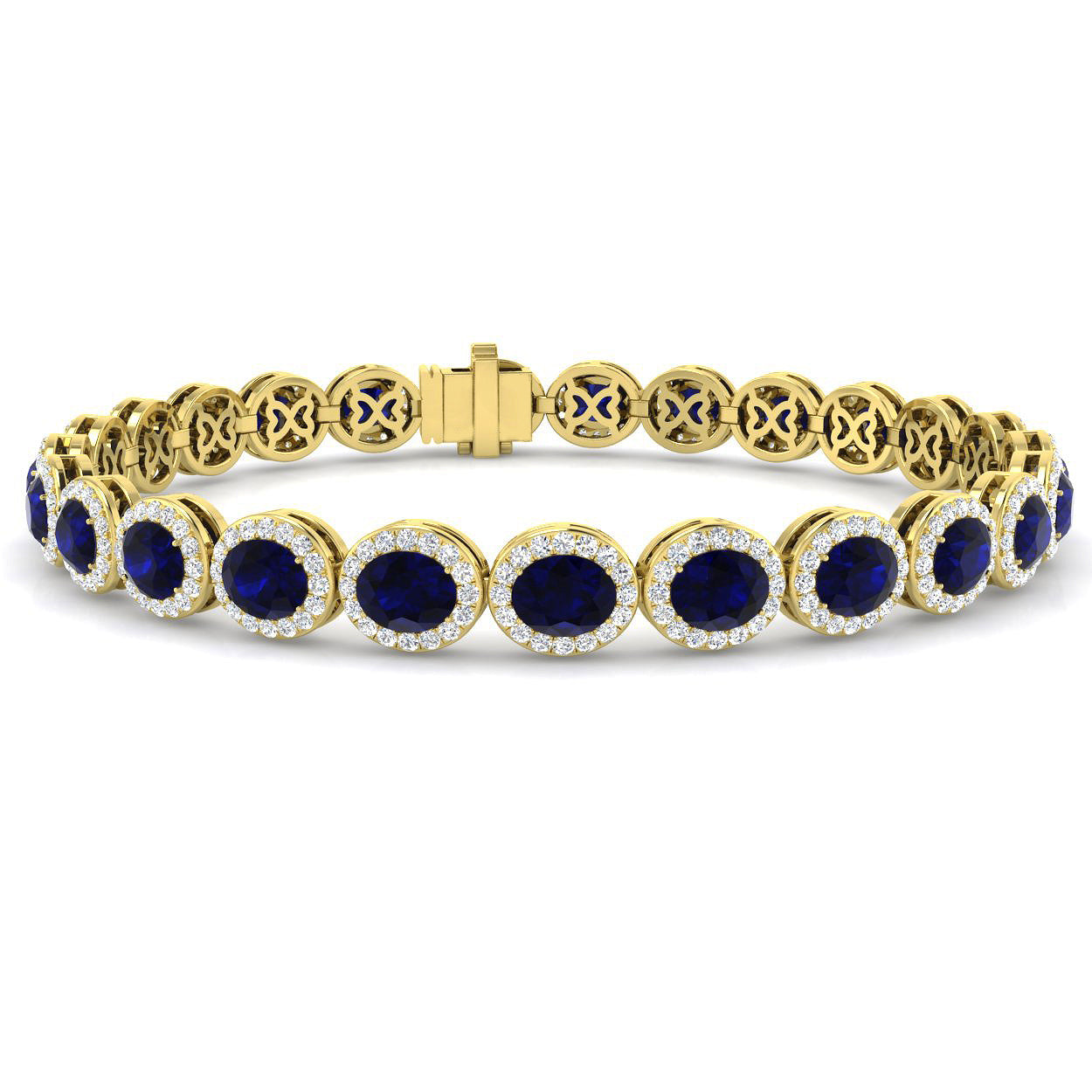 Oval Blue Sapphire Bracelet