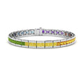 Square Multi Sapphire Bracelet