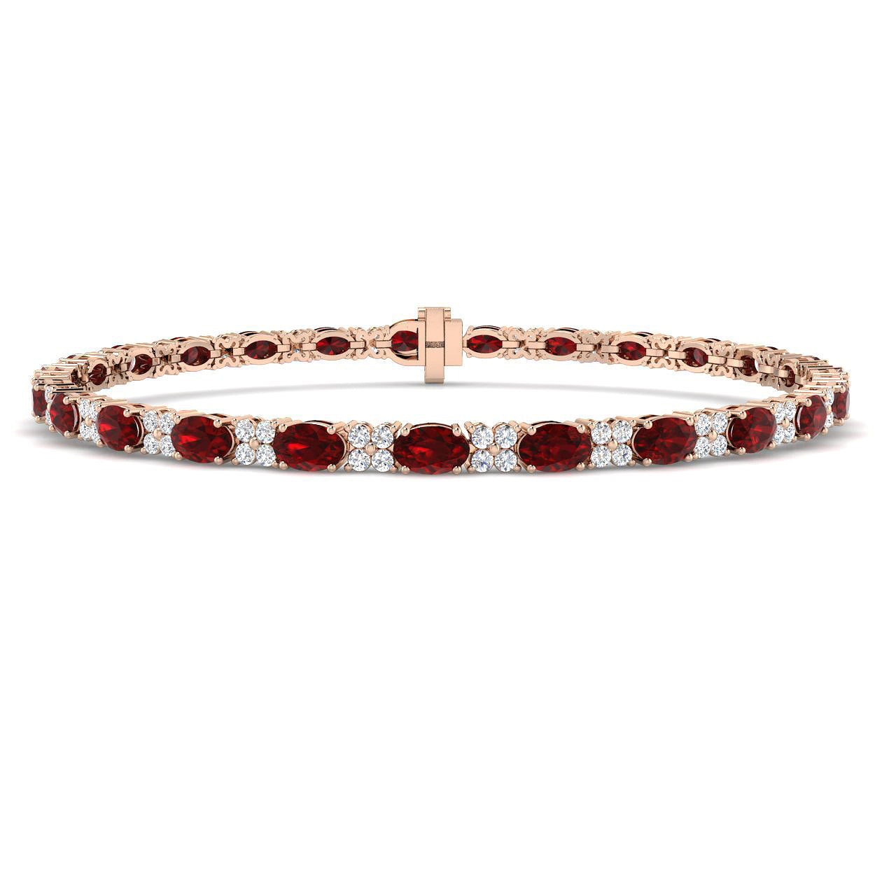 Oval Ruby Bracelet
