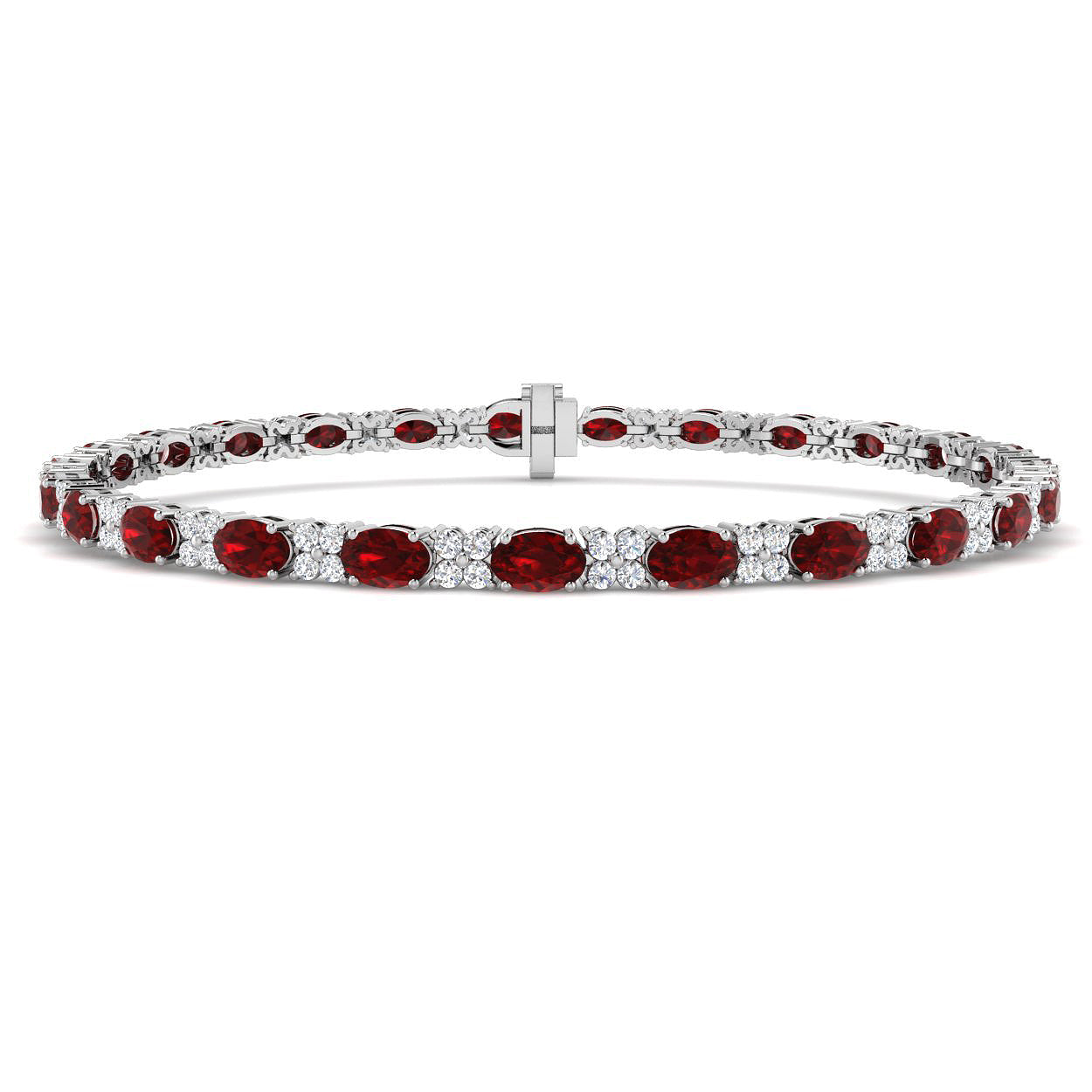 Oval Ruby Bracelet