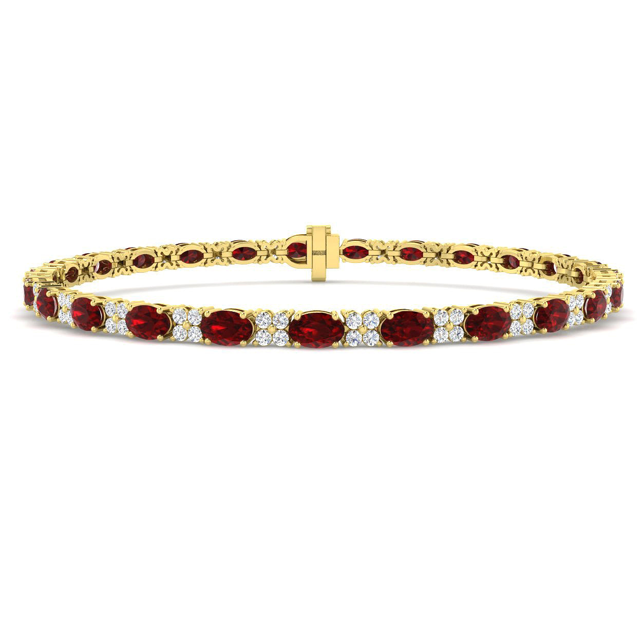 Oval Ruby Bracelet