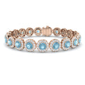 Round Aquamarine Bracelet