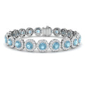 Round Aquamarine Bracelet