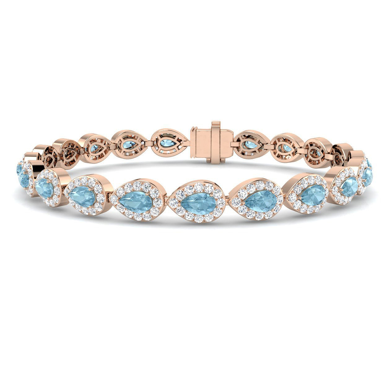 Pear Aquamarine Bracelet