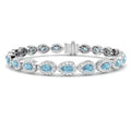 Pear Aquamarine Bracelet