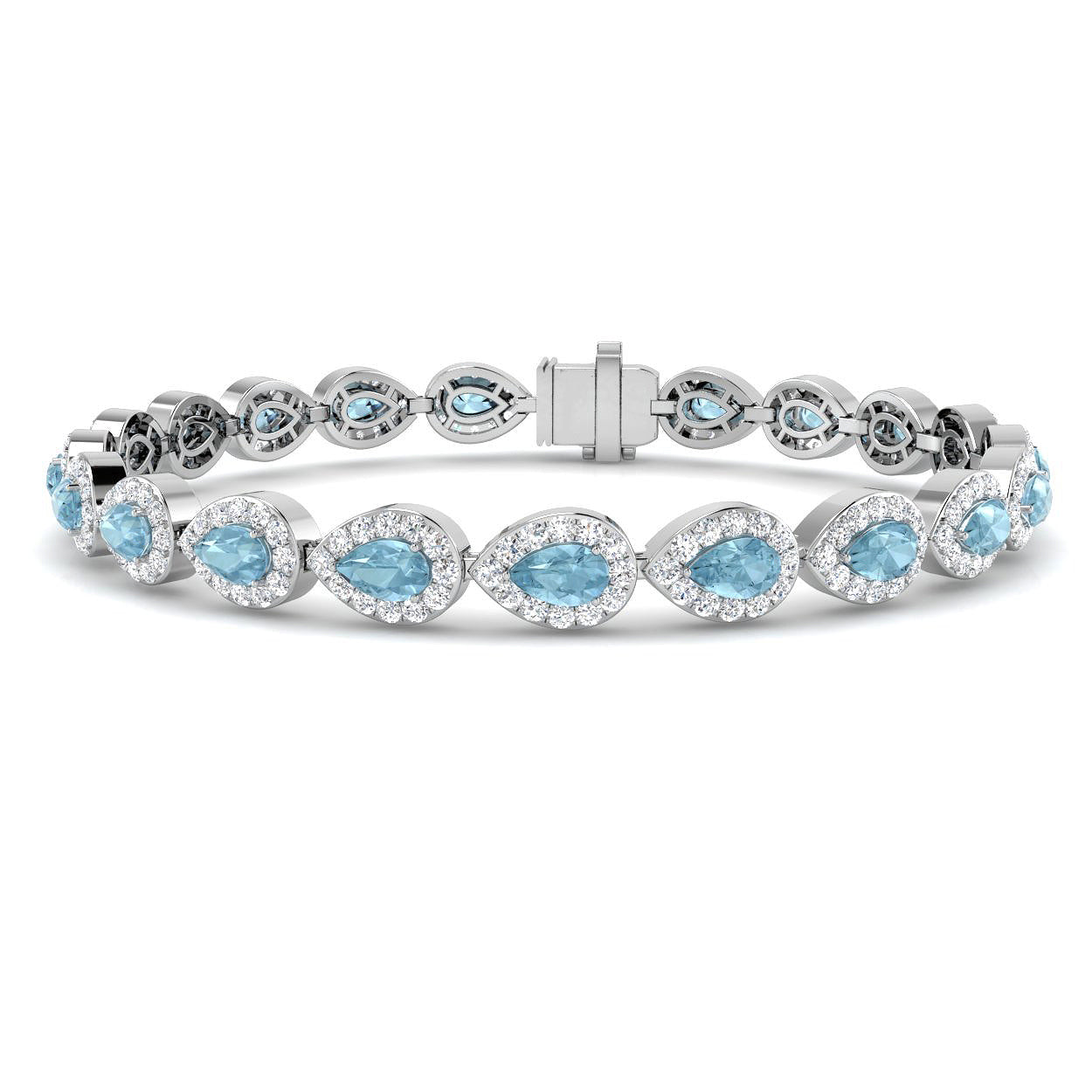 Pear Aquamarine Bracelet