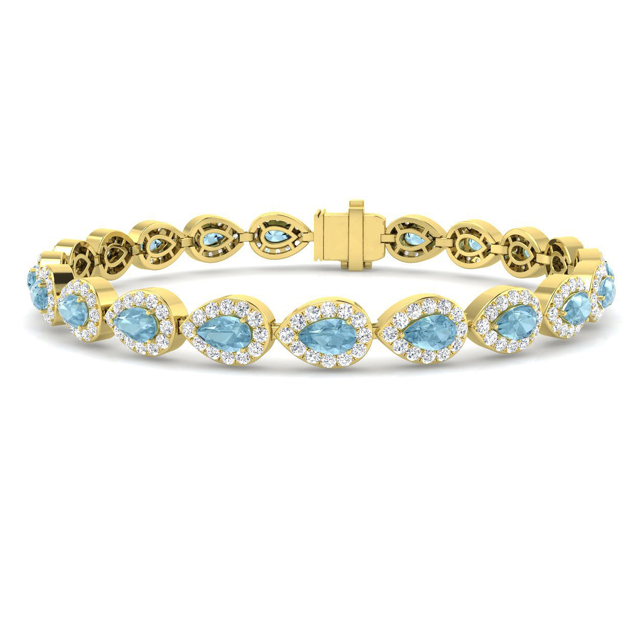Pear Aquamarine Bracelet