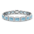 Emerald Cut Aquamarine Bracelet