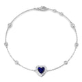 Heart Blue Sapphire Bracelet