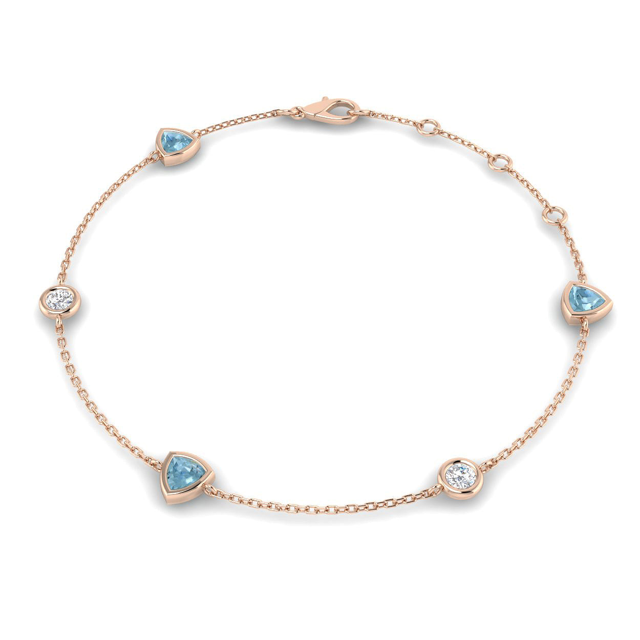 Trillion Aquamarine Bracelet