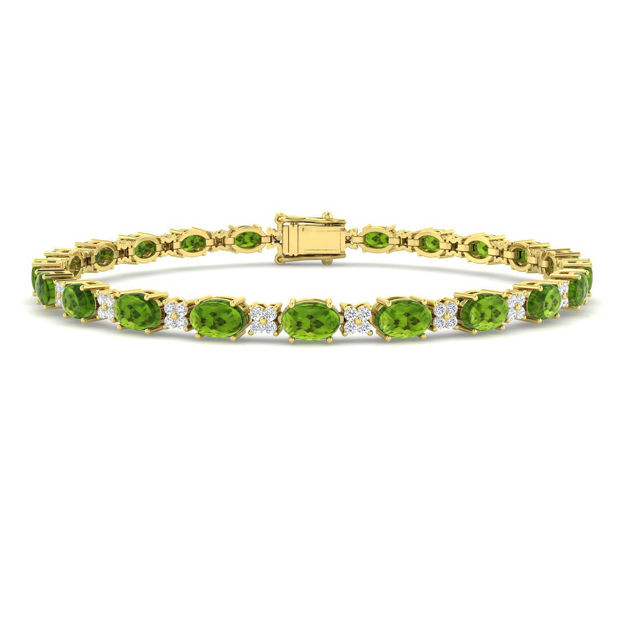Oval Gemstone Bracelet
