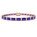 Emerald Cut Amethyst Bracelet