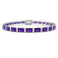 Emerald Cut Amethyst Bracelet
