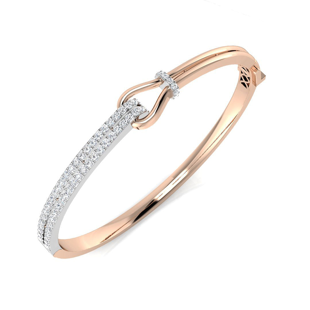 Round Diamond Bangle