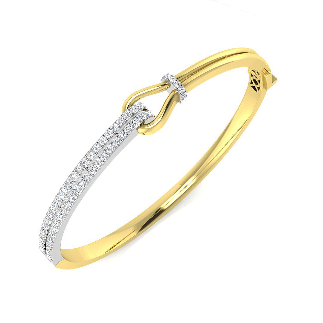 Round Diamond Bangle