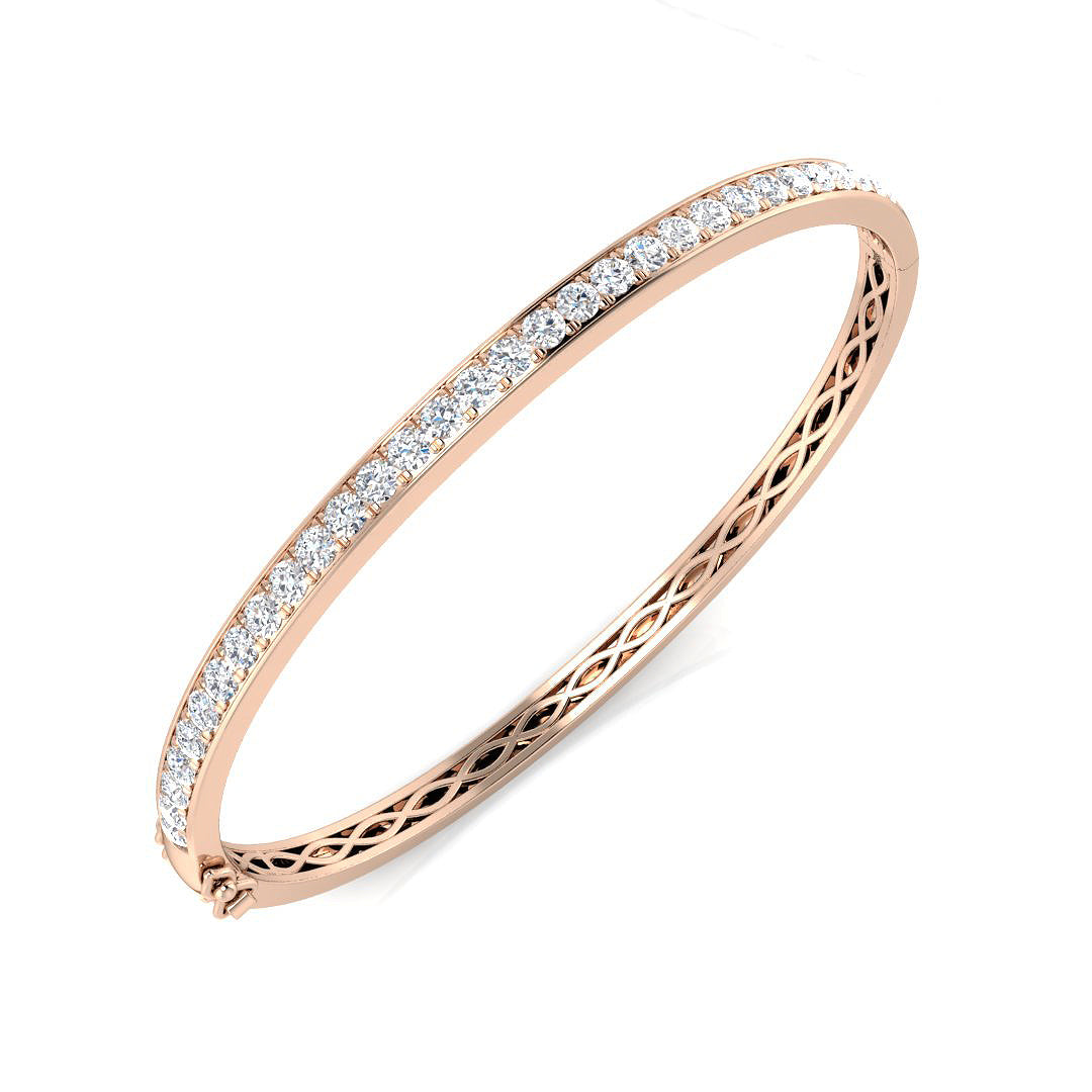 Round Diamond Bangle