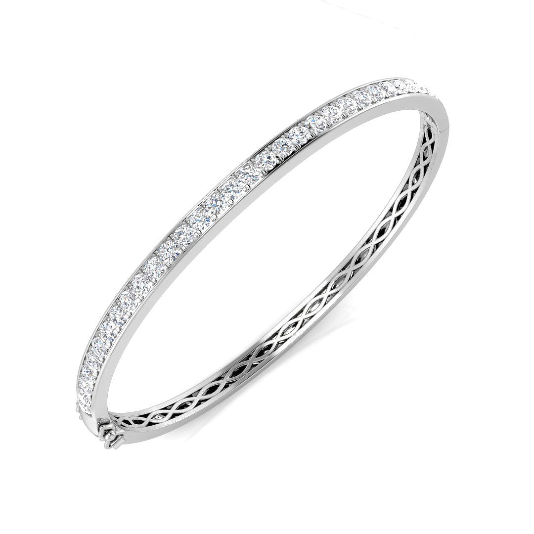 Round Diamond Bangle