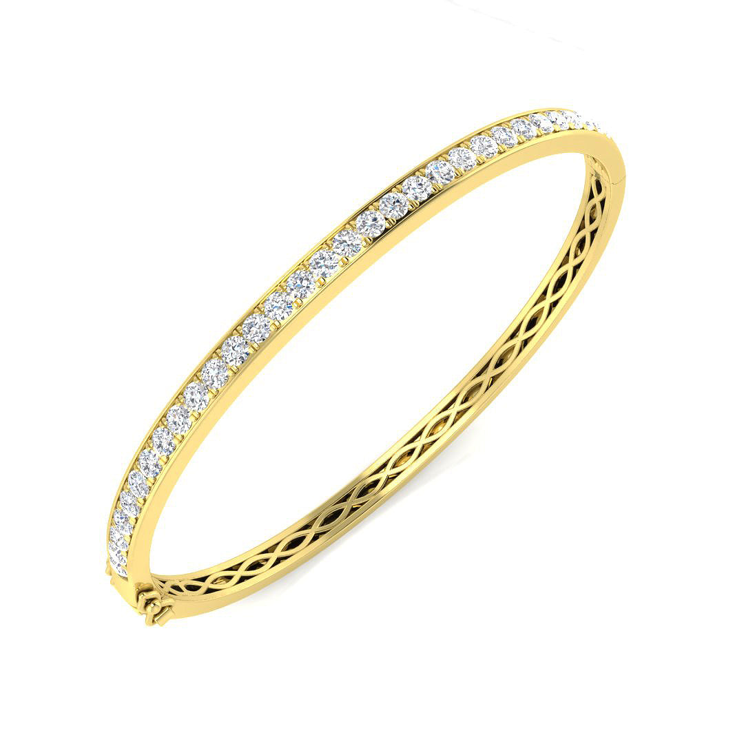 Round Diamond Bangle