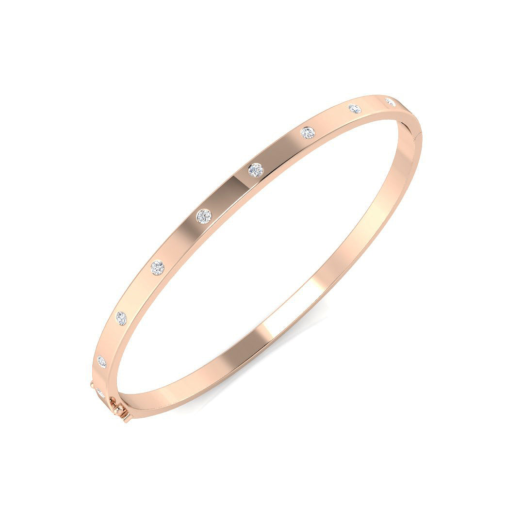 Round Diamond Bangle