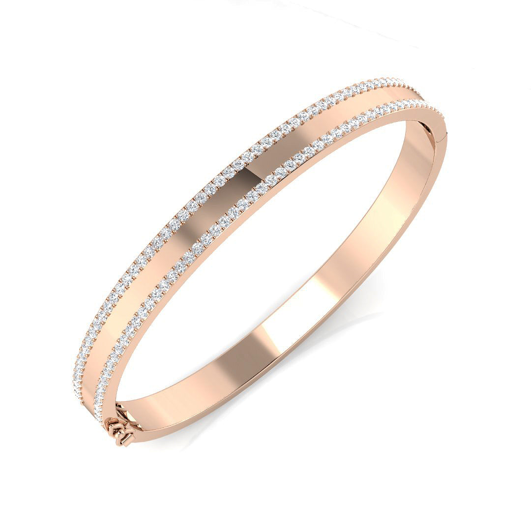 Round Diamond Bangle