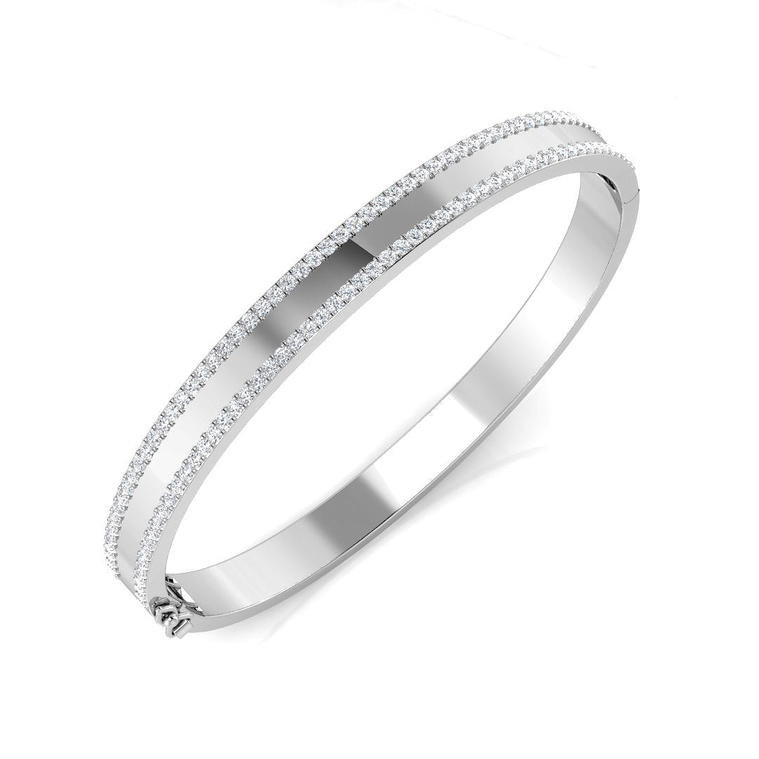 Round Diamond Bangle