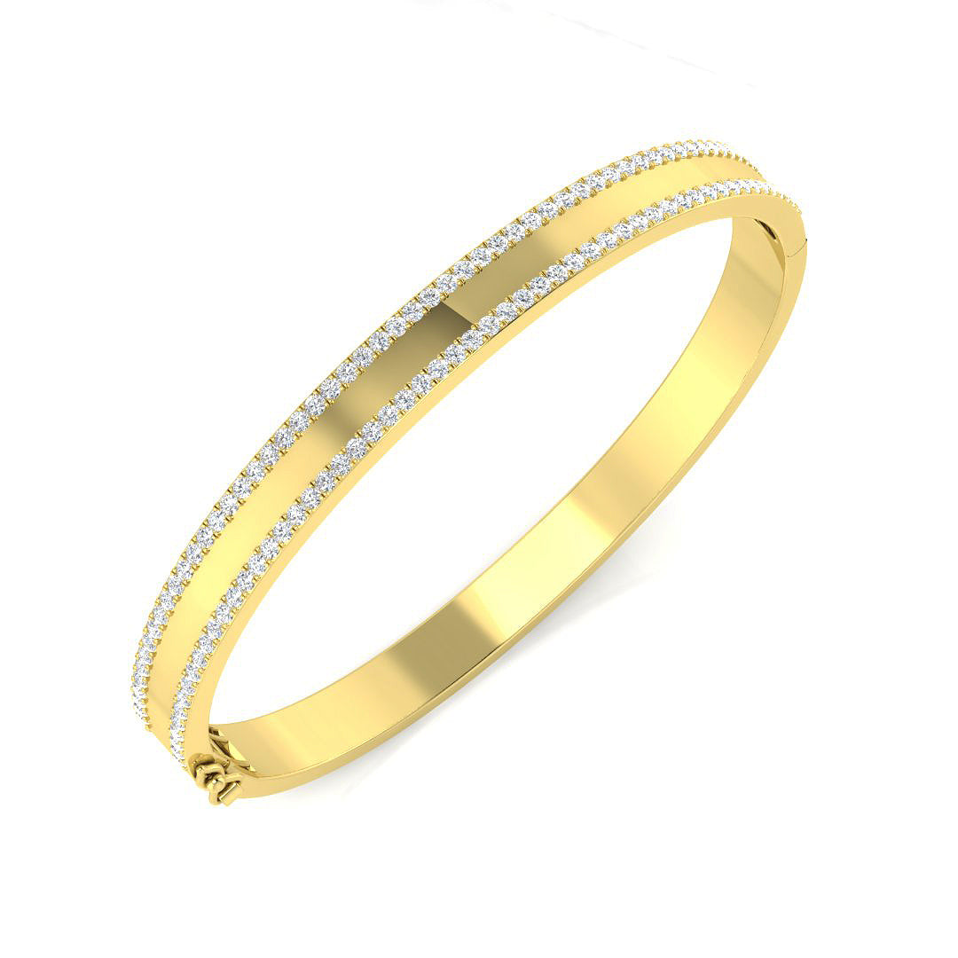 Round Diamond Bangle