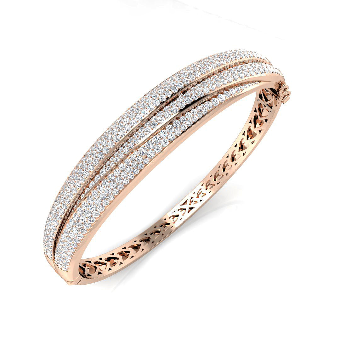 Round Diamond Bangle