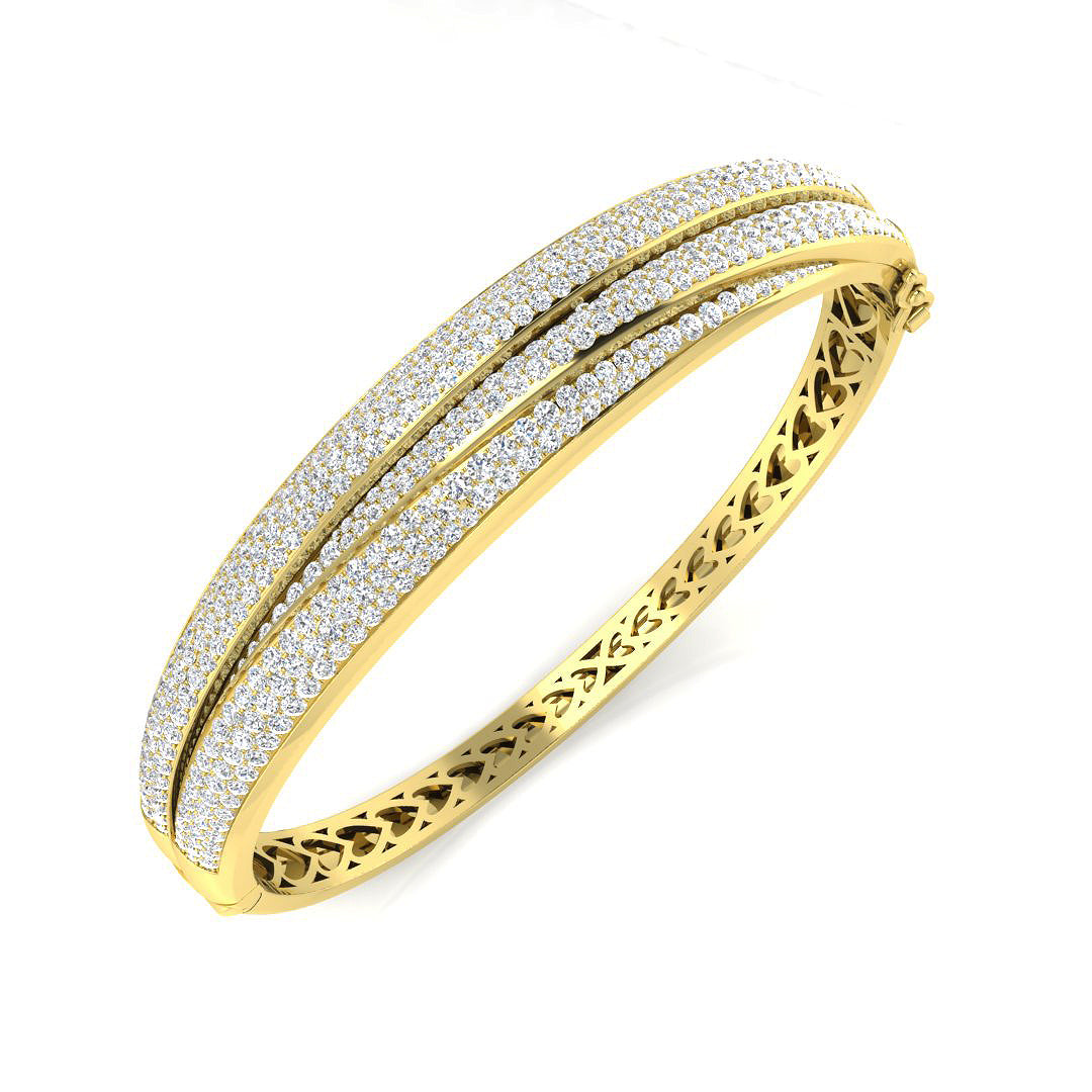 Round Diamond Bangle