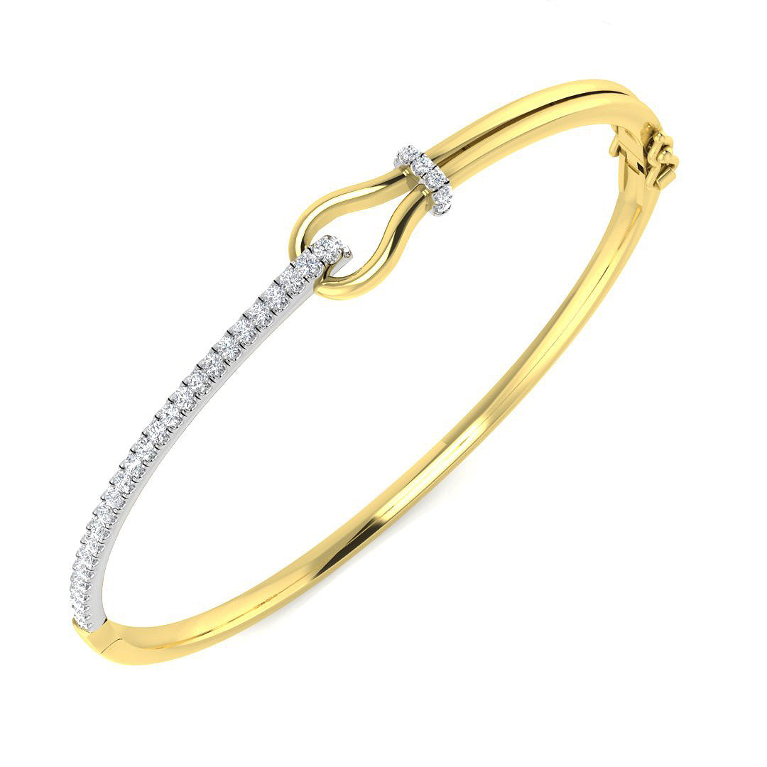 Round Diamond Bangle