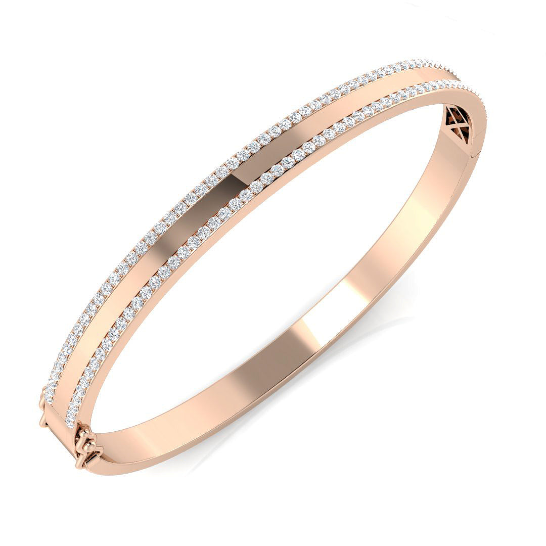 Round Diamond Bangle